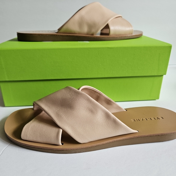 Everlane Baby pink leather slides, size 8 - Picture 3 of 7